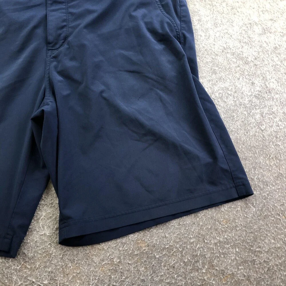 Columbia PFG Shorts Mens 38 Blue Chino Flat Front Zip Pocket 10 Inseam Outdoor